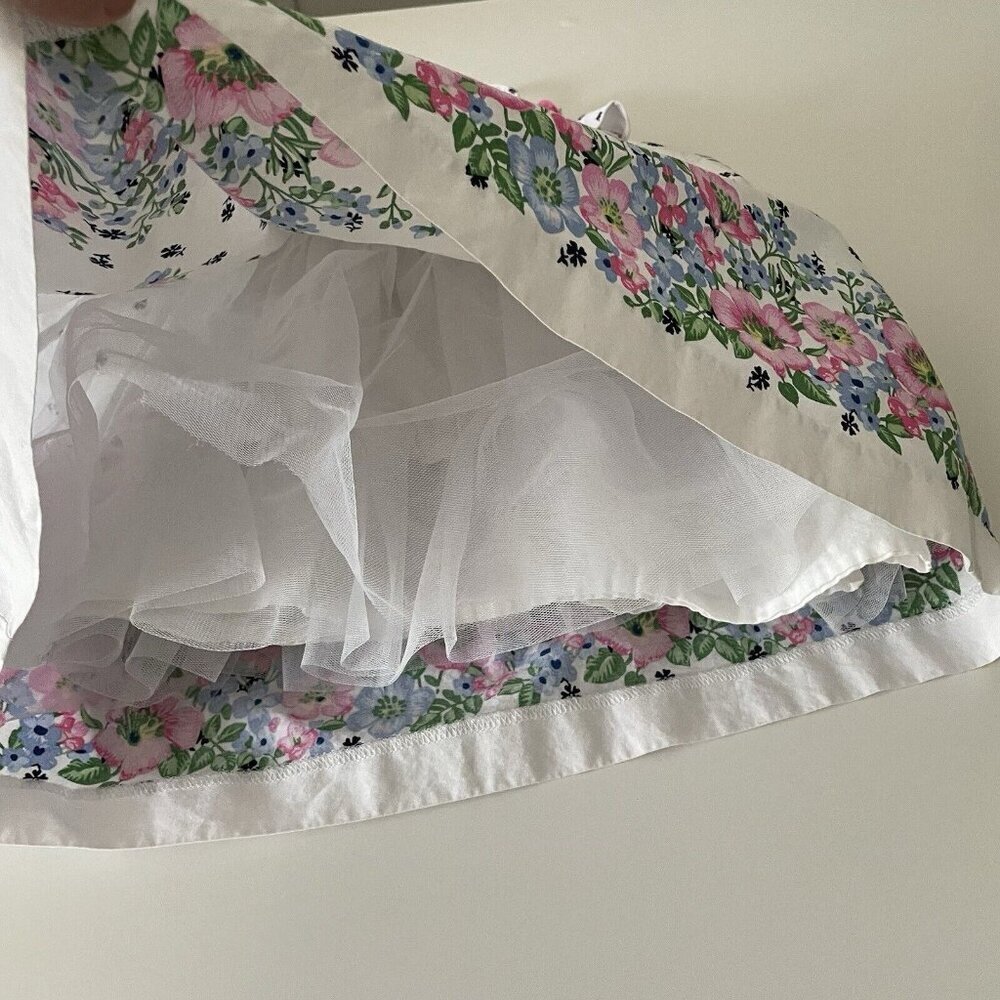 Janie and Jack Baby Girls Dress White with Pink Flowers Size 18 to 24 Months - Picture 6 of 8